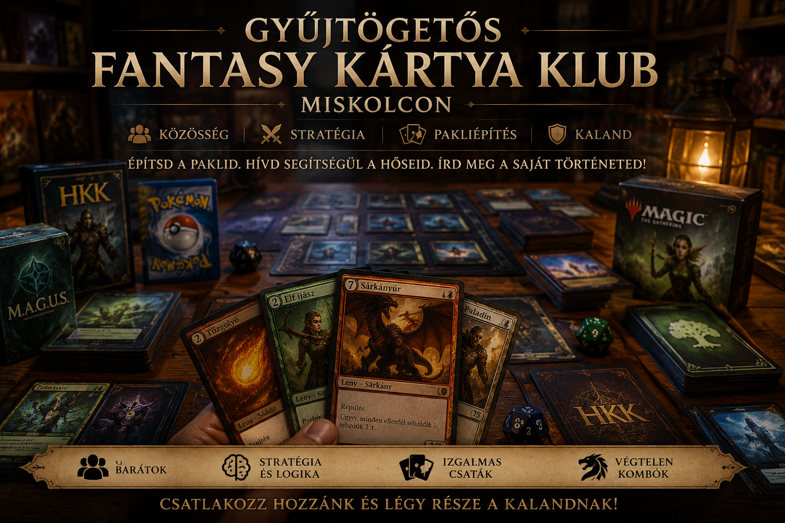 Fantasy gyűjtögetős kártyajáték klub