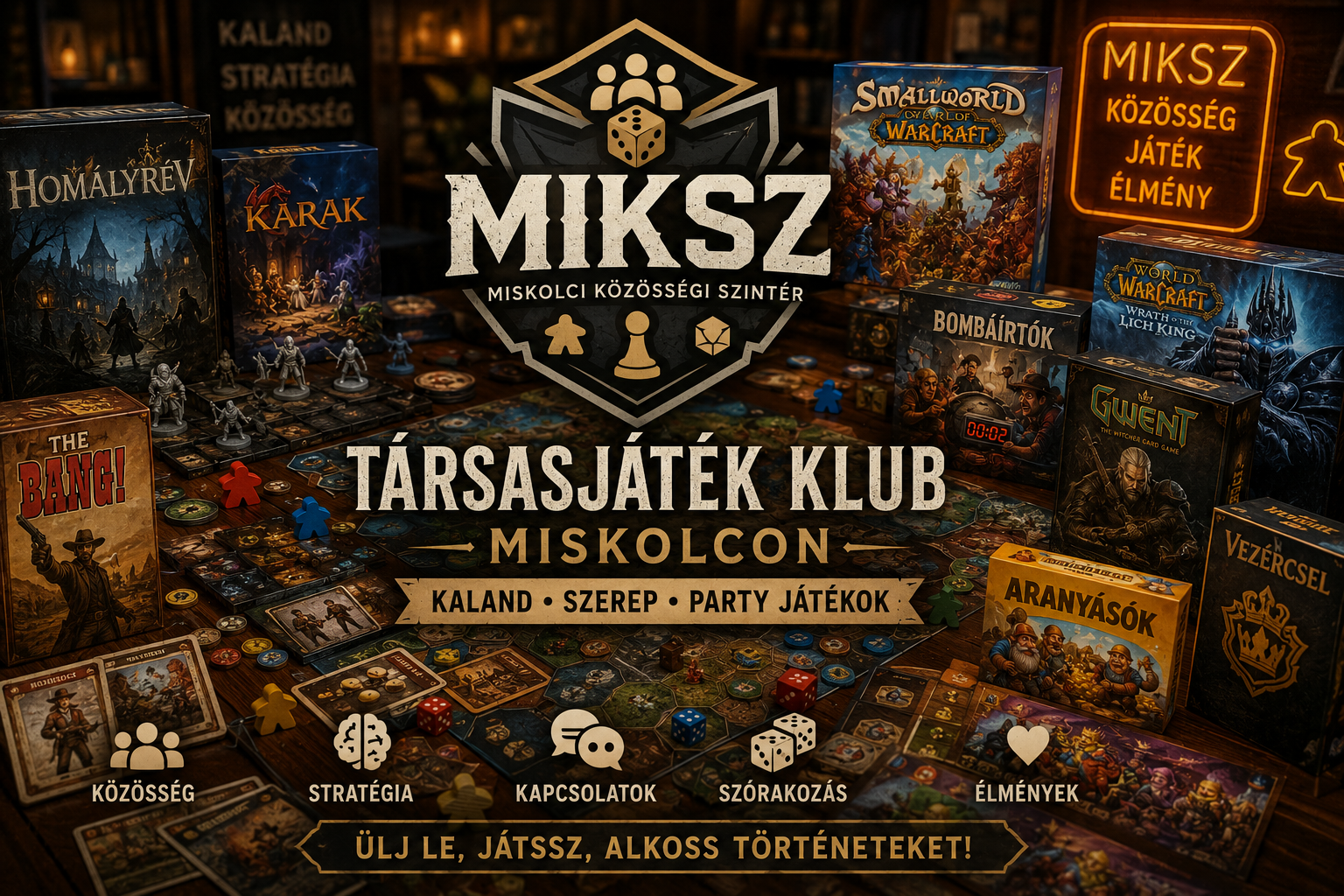 Modern társasjáték klub Miskolcon