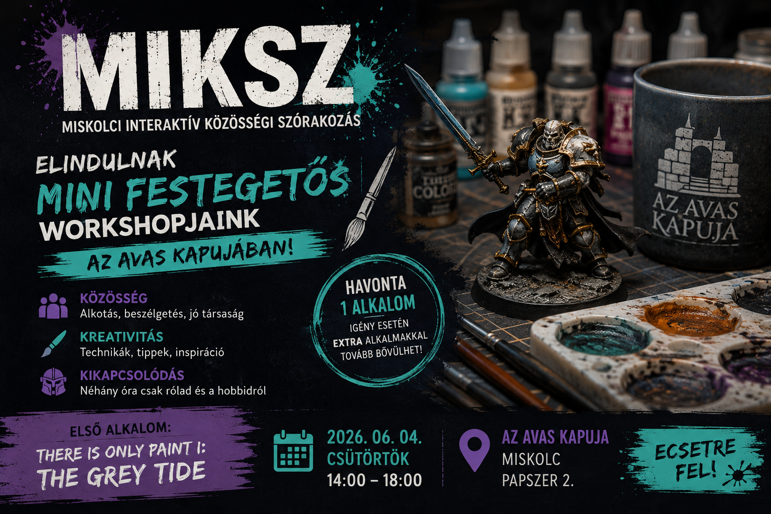 Elindulnak mini festegetős workshopjaink Az Avas Kapujában